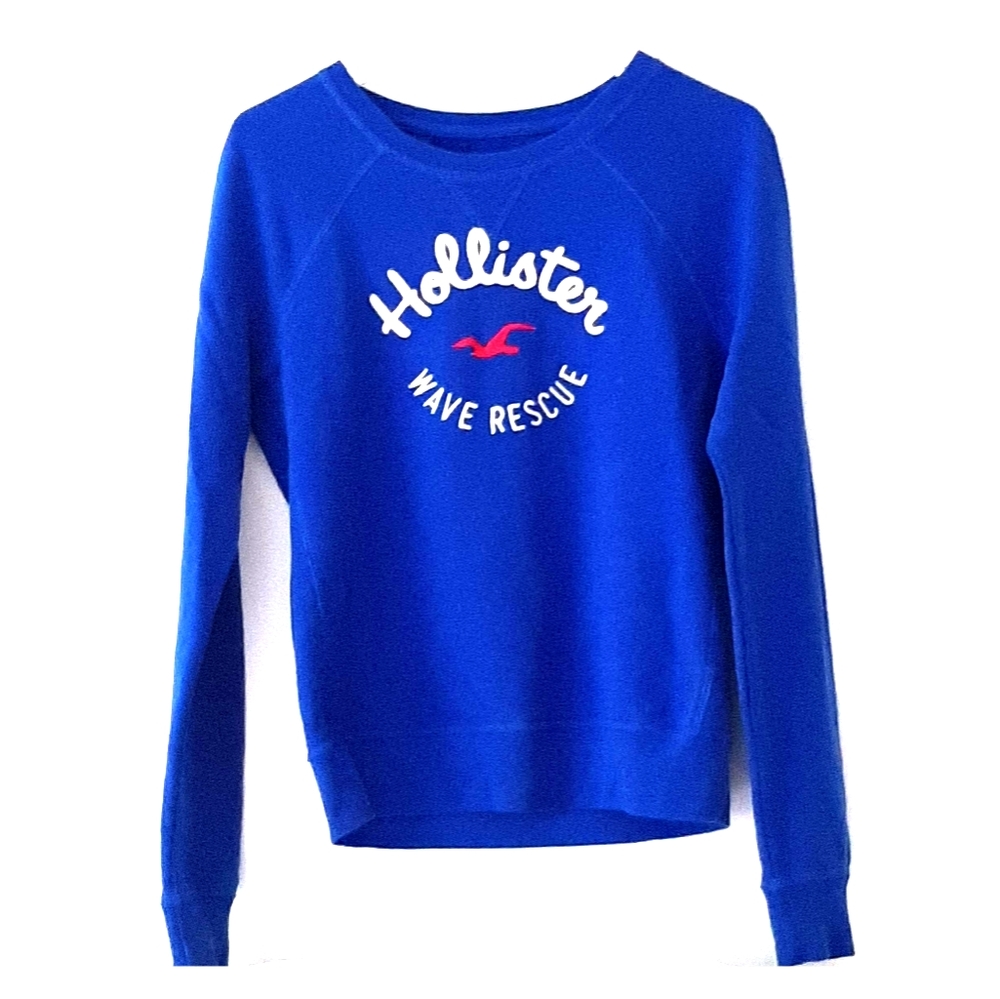 Hollister crew neck blue sweatshirt